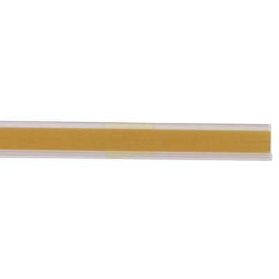 Porte-étiquettes adhésif transparent - L 100 x H 1,9 cm - Lot de 10 - Adaptable à tous types de mobilier_0