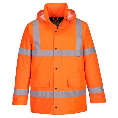 PORTWEST S460 PARKA D'HIVER HI-VIS TRAFFIC ORANGE - TAILLE XL