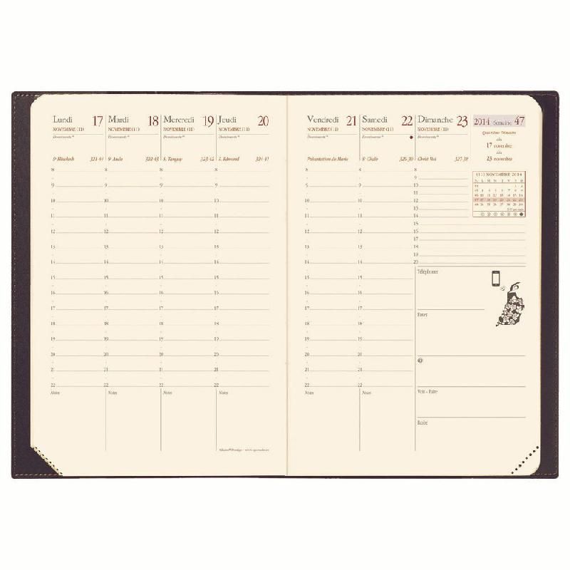 QUO VADIS AGENDA AFFAIRES PRESTIGE - 10 X 15 CM - LILAS - 2016