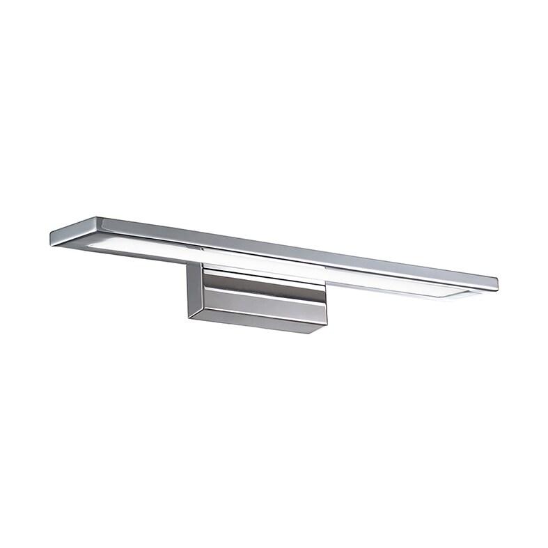 Read Applique Salle De Bain Led 12W 1100Lm 3000K Ip20 Chrome - Rossini Illuminazione - Applique Fine Pour Miroirs Et Tableaux Métalliques - argenté_0