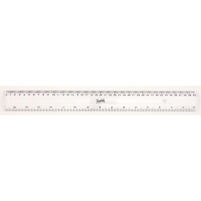 REGLE 40 CM - 15 -75 POUCES - TRANSPARENTE  - LOT DE 2
