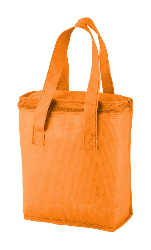 Sac isotherme en intissé avec isolation aluminium - Capacité 6 canettes ou 3 bouteilles - Couleur orange_0