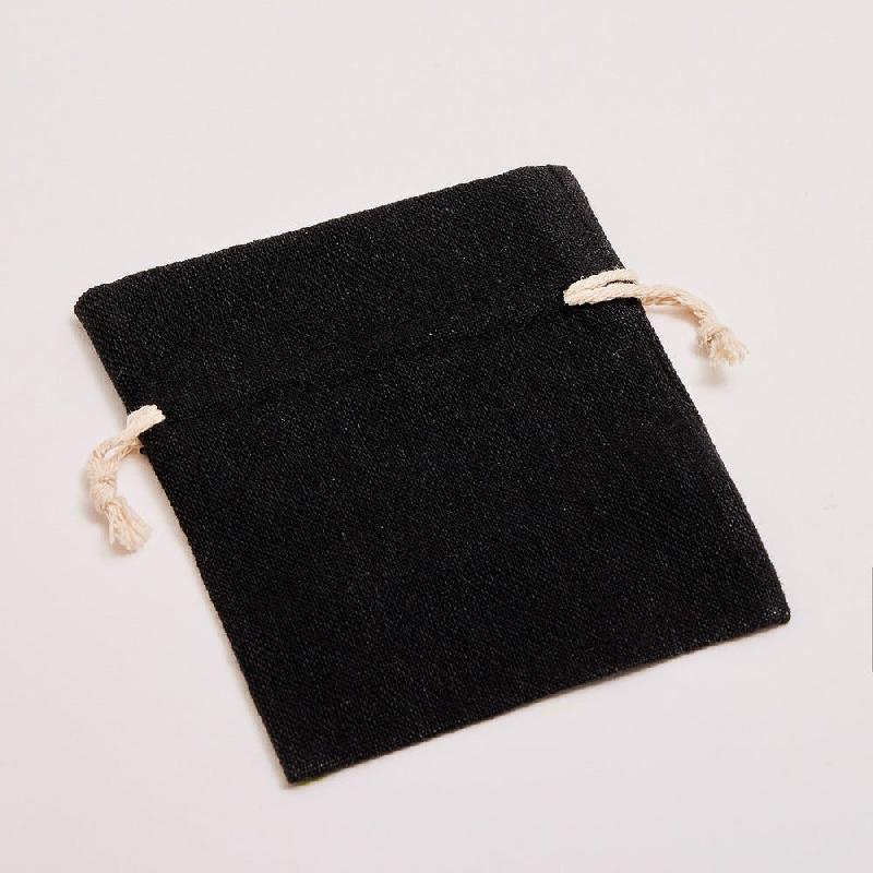 Sachet coton noir 9x12cm - par 10_0