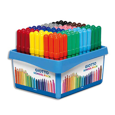 SCHOOLPACK DE 108 FEUTRES TURBO MAXI COULEURS ASSORTIES