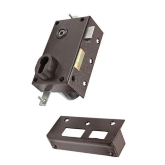 Serrure 3 points 73 a2p* sans cylindre marron droite - BRICARD - 73078 - 514823_0