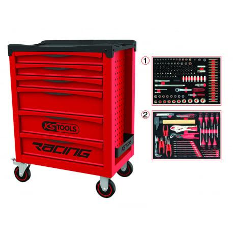 Servante RACING 6 tiroirs équipée de 184 outils KS Tools | 855.6184_0