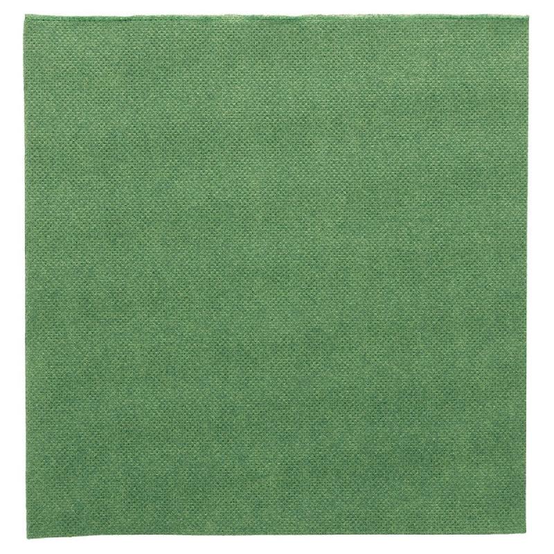 Serviette en ouate gaufré 2 plis vert sapin 39x39cm - par 1200_0