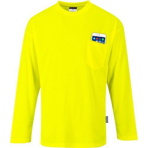 T-SHIRT DAY-VIS MANCHES LONGUES À POCHE - PORTWEST