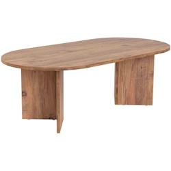 Table basse ovale en aggloméré Sable pin Hanah Home - 8684283441464_0