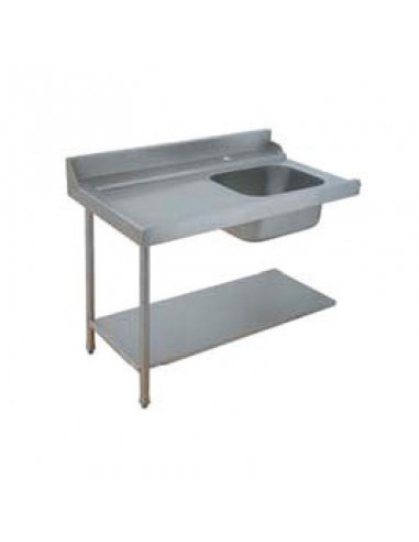 Table d'entrée en inox pour lave-vaisselle à capot Elettrobar - panier 50x50 cm - modèle 80205_0