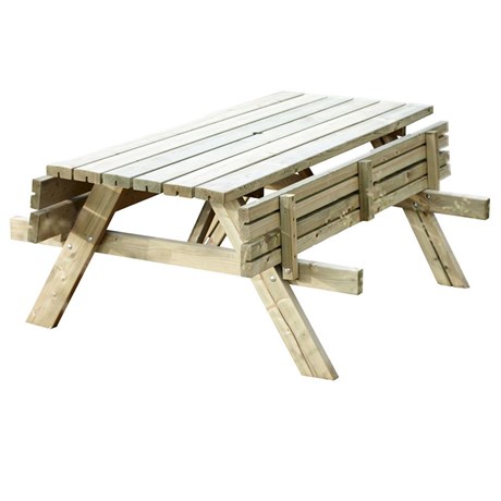 TABLE PICNIC AVEC BANC PLIANT