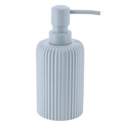 TENDANCE Distributeur à Savon ou Lotion en résine striée Bleu clair 230 ml - bleu 3664323185348_0