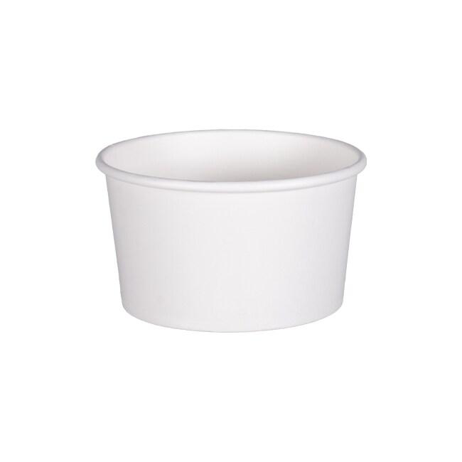 Thouy Pot à glace en carton 8 Oz par 50 - blanc 3701114814435_0