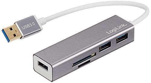 LogiLink UA0306 - Hub USB 3.0 avec 3 ports et lecteur de carte intégré - Anthracite_0
