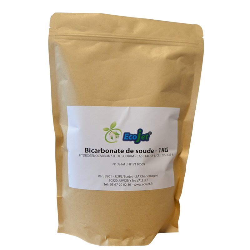 Bicarbonate de soude  1kg pour l'entretien de la maison - ecojet  bs01_0