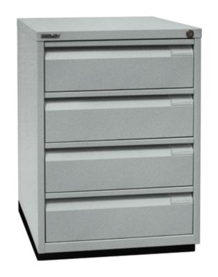 BISLEY – ARMOIRE MULTI-MÉDIAS - 4 TIROIRS UNIVERSELS AVEC COMPARTIMENTATION POUR CD ARGENT