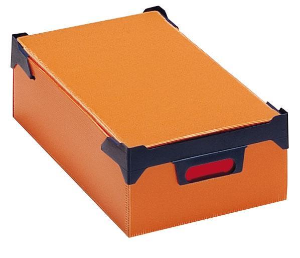 Caisse rangement alvéolaire 18 litres l.280xp.480 mm orange_0