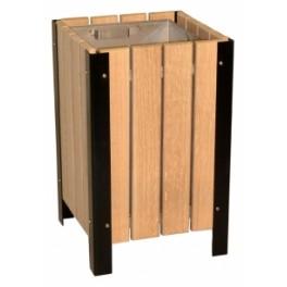 Corbeille Silaos 50 litres - mobilier écoresponsable pour la propreté urbaine - avec ou sans couvercle_0