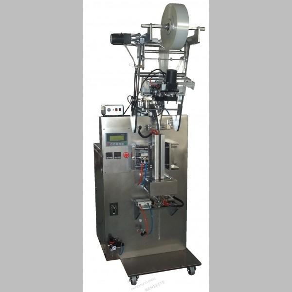 Ensacheuse verticale - Modèle pneumatique pour sachets liquides à 4 soudures - Panneau programmable et doseuse à piston_0