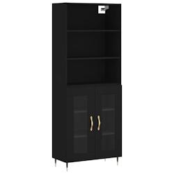 HELLOSHOP26 - Buffet bahut commode armoire meuble de rangement organisateur cuisine salle de séjour salon haut 69,5 x 34 x 180 cm bois d'ingénierie_0