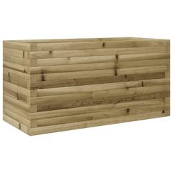 Helloshop26 - Jardinière bac lit surélevé plantes fleurs terrasse jardin 90 x 40 x 45,5 cm bois de pin imprégné marron 02_0037975 - 3000214009407_0