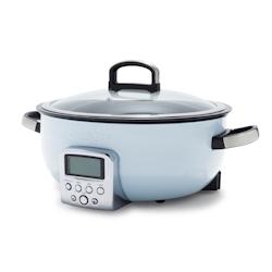 Multi cuiseur 5,6l bleu -  5600 cl Ovale Métal Greenpan 44.5x34.8 cm - bleu métal 4895156692690_0