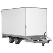 PM1720 - Remorque fourgon en bois Saris - 2000 kg - Double essieu - Freinée - 330x170 cm_0