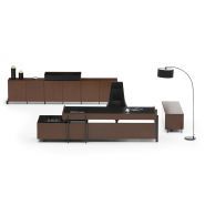Theo - Bureau de direction - Bürotime - Bois naturel - Design inspiré du mouvement De Stijl_0