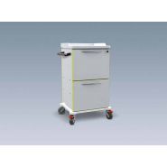 Tit.4007-R - Chariot médical Titanox - 70x64x104h cm - Porte-documents format A4-A3 avec serrure et roues 125 mm_0