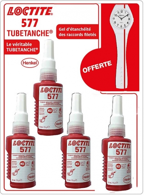 3 TUBETANCH LOCTITE 577 + 1 OFFERT + MONTRE OFFERTE