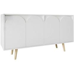 Buffet 4 portes en aggloméré Venezia blanc Hanah Home - blanc 8684284023928_0