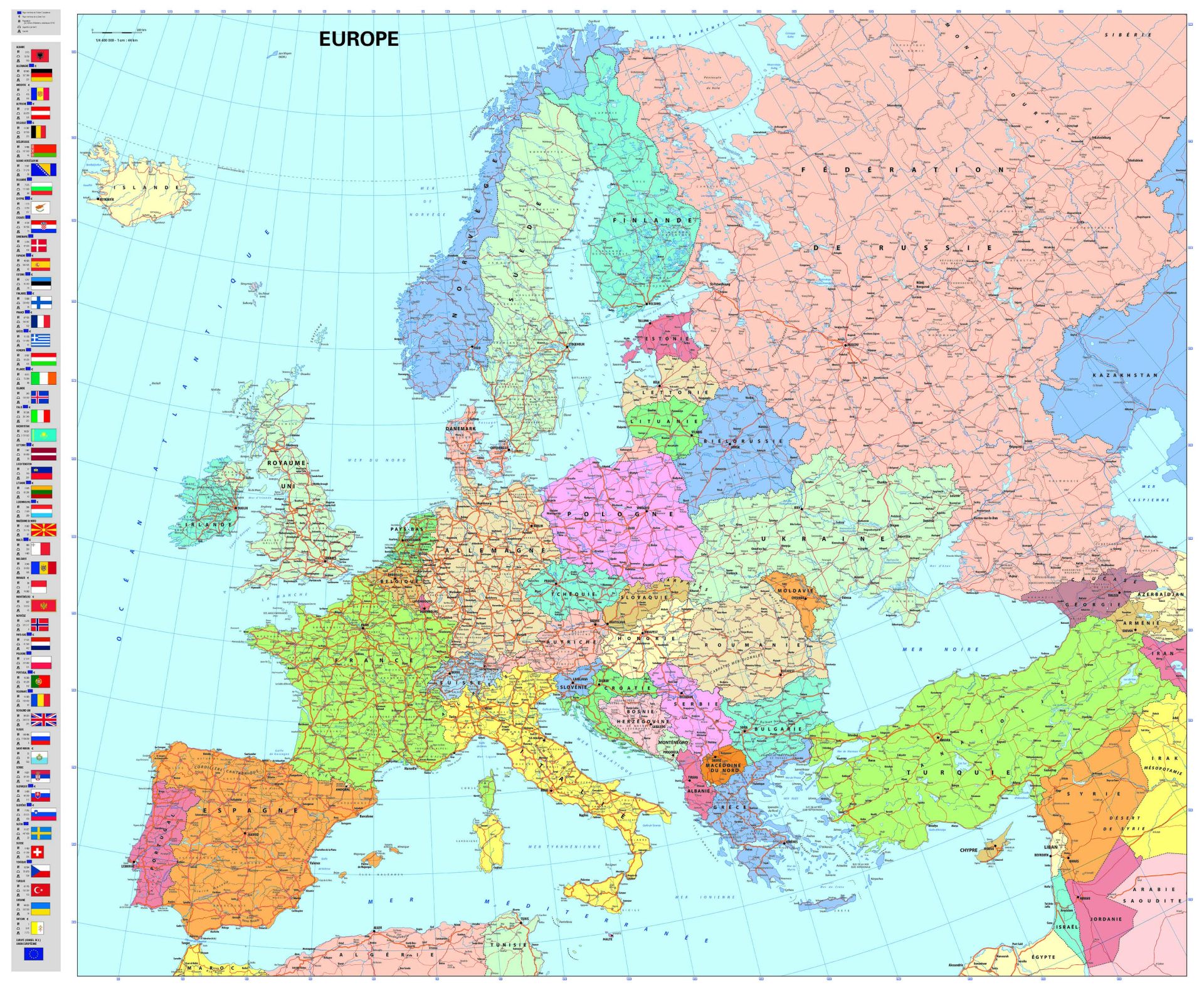 Carte europe politique michelin_1