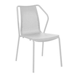 Chaise de jardin empilable en aluminium Bari blanc Proloisirs - blanc 3700103097644_0