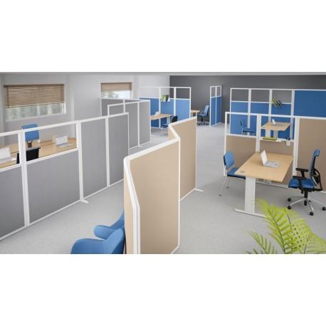 Cloison acoustique 6493 - tissu tendu sur mousse de mélamine non feu M1 et panneau central MDF_0