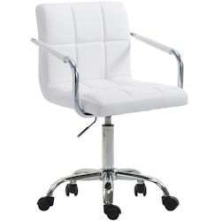 CLP Fauteuil de bureau Lucy V2 en similicuir Blanc - blanc polyester 191817002_0