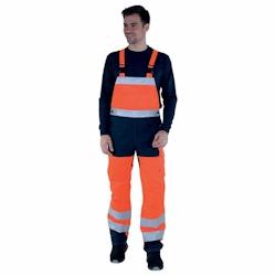 Lafont - Cotte à bretelles mixte orange et bleu PROCA Orange / Bleu Marine Taille 2XL - XXL orange 3609705318921_0