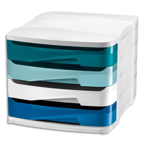 MODULE DE CLASSEMENT RIVIERA CEP - 4 TIROIRS - L29,2 X H24,6 X P38,6 CM - COLORIS ASSORTIS