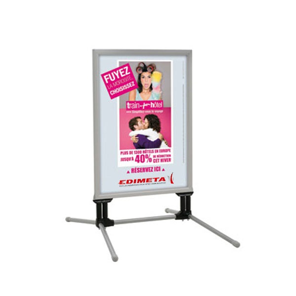 Panneau stop trottoirs 120 x 80 cm à ressorts - Base métallique gris - Réf : 215336_0