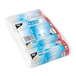 Papstar Sacs poubelle, HDPE 18 l 52 cm x 46 cm blanc - blanc 12315_0