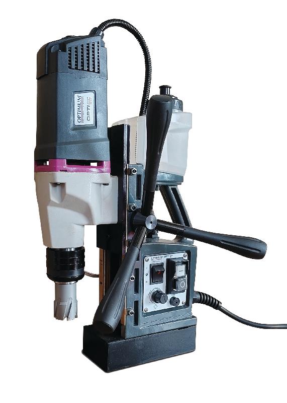 Perceuse magnétique haute performance jusque ø 35x35 mm Weldon 19 mm 1,6 kW aimant 14800 N vitesse variable Optidrill DM35V_0