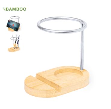 Porte-stylo avec support en bambou et acier inoxydable - Furik  20926_0
