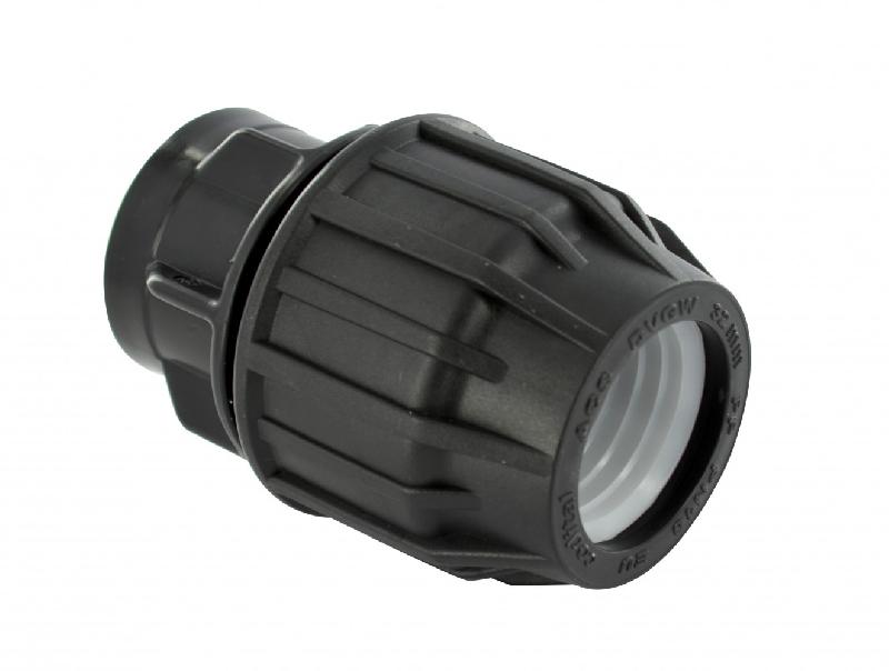 Raccord droit à compression plastique - F 20 x 27 - Pour tube en polyéthylène - Réseau enterré avant compteur_0