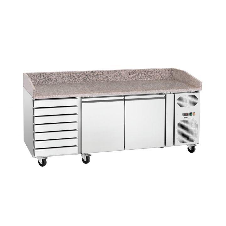 Table à Pizza Réfrigérée G-S7T2 – 7 Tiroirs, 2 Portes, Plan de Travail en Granit 290 W, 220 V - MONO_0