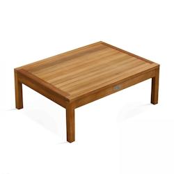 Oviala Business Table basse de jardin en bois 80 x 60 x 30 cm Maupiti - marron Bois massif 108761_0