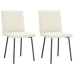 VidaXL Chaises à Manger Lot De 2 Crème Velours - beige 4101112_0