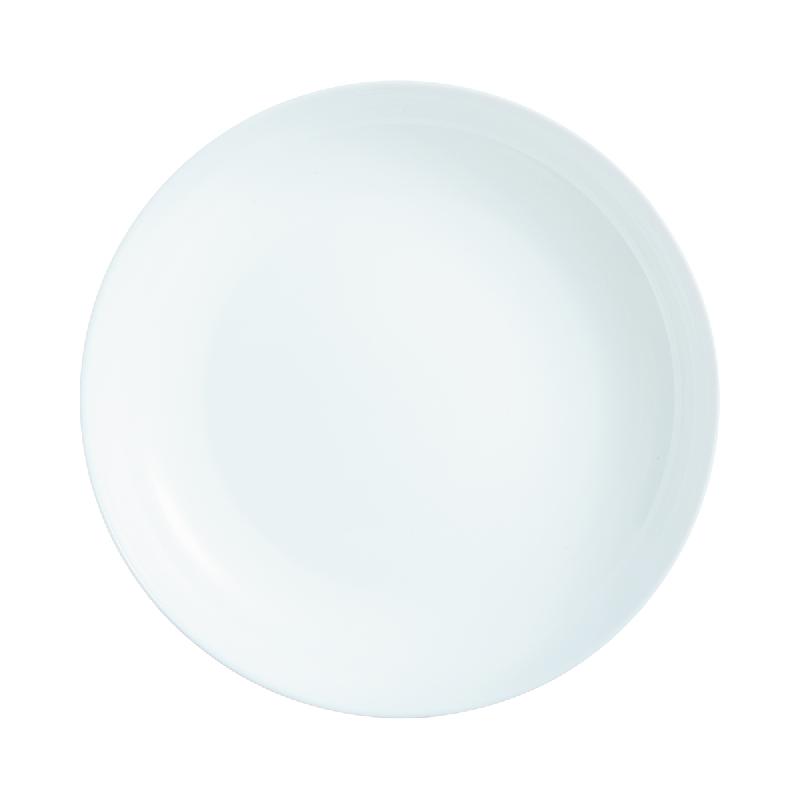 ASSIETTE CREUSE ROND BLANC VERRE Ø 25 CM EVOLUTIONS ARCOROC