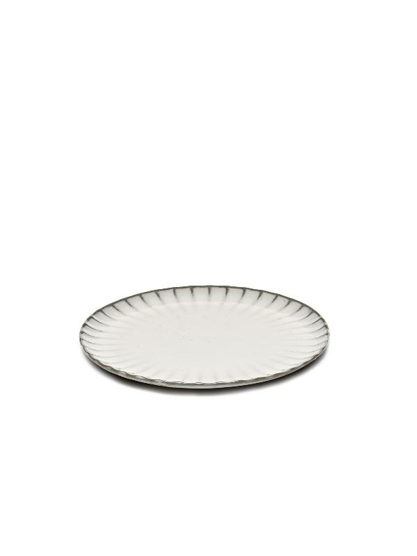ASSIETTE PLATE ROND BLANC GRÈS Ø 21 CM INKU SERAX