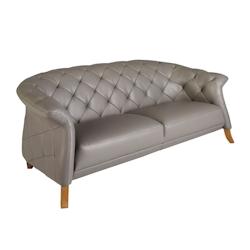 AC ANGEL CERDA Angel Cerdá Canapé Chester 2 places cuir gris 6187C 207 x 104 x 82 - gris textile 8435631031833_0