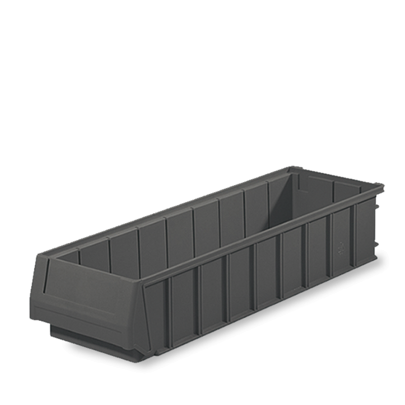 Bac divisible 5,5 L - 500x160x100 mm - plastique gerbable avec parois pleines et séparateurs_0