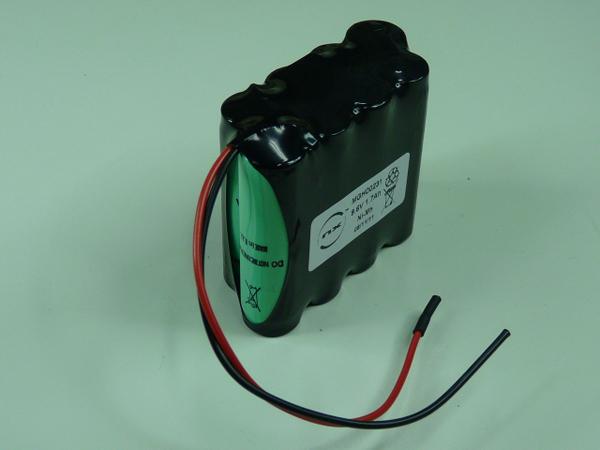 Batterie industrielle NiMH 8x AA VH 8S1P ST6 - 9.6V 1.7Ah avec fils - Marque NX_0